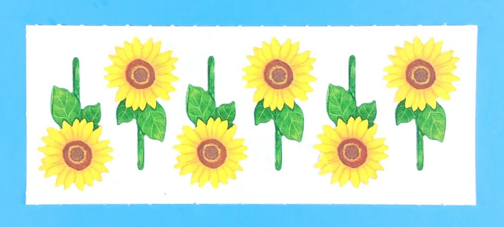 Vintage Creative Memories Sunflowers Sticker Sheet Scrapbooking