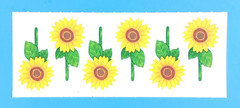 Vintage Creative Memories Sunflowers Sticker Sheet Scrapbooking
