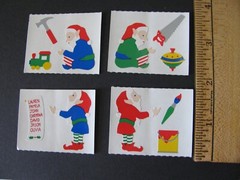 Mrs. Grossman’s Stickers SANTA’S LIST & ELVES 4 Mods Each Mod 2″ X 1 5/8″ NOS