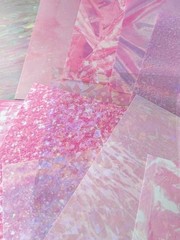 10pcs Glitter Textured Material Scrapbook Background Stickers Junk Journal