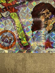 Vintage 1984 Morgan Mark 1 Large Sticker Sheet Prismatic Chrome Rock Star Guitar