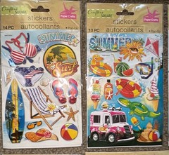 Lot of 39 Packages of Crafters Square Pop Up Stickers Scrapbooking Large Variety