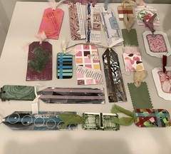 Lot of 20 Handmade Tags Junk Journal Ephemera Gift Tags Asst Sizes Modern style