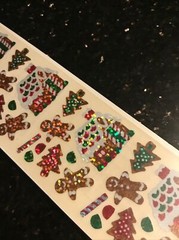 HAMBLY STUDIOS STICKERS PRISMATIC CHRISTMAS Mini Gingerbread Men & House Sealed