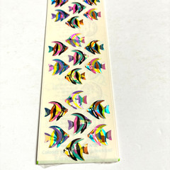 Sandylion Prismatic Tropical Fish Stickers Colorful Ocean 1 Sheet Sealed Vintage