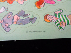 2 Sheets Vintage Hallmark Exercise Stickers – Jogging, Tennis, Biking, Sit-ups