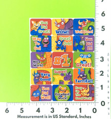Eureka Monsters Encouraging Words Sticker Sheet Retired