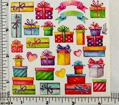 Violette Stickers Colorful Gifts Presents Happy Birthday Crafts Planner Supply