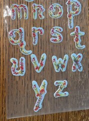 Studio18 Pretty Petals Alphabet Alphas Letters Scrapbook Stickers 26 pcs Flowers