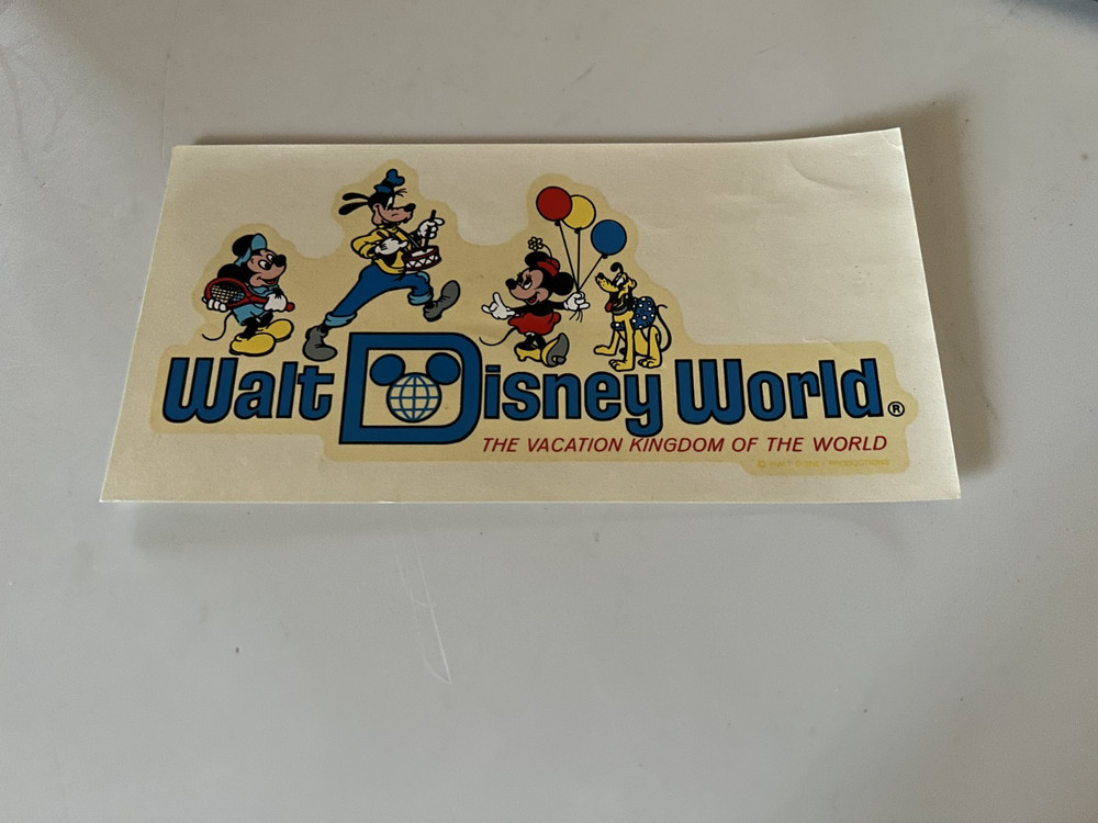Disneyland Vintage WALT DISNEY The Vacation Kingdom of the World Decal