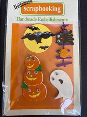 Halloween 3D Stickers Ghost Black Cat Pumpkin Bat Google Eyes Set of Two Sheets