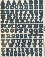 NAVY 3/4” ALPHABET Stickers(2 sheet)Making Memories•Letters •Number•Word•Journal