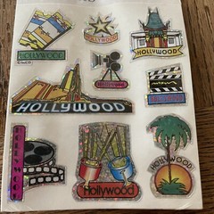 VINTAGE Holographic Stickers Hollywood Made In The USA Original Packaging