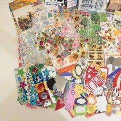 HUGE Lot Vintage Modern Scrapbook Junk Journaling Stickers Stickopotamus