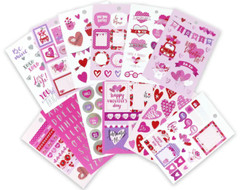 Valentine’s Day Love Hearts Label Alphabet Border Recollections Sticker Book