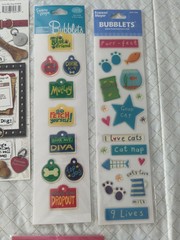 Cat And Dog Themed Scrapbook Stickers, Embellishments