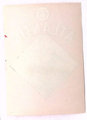1910s Atlantic Southwestern Broom Label Steam Ship Cruise Ship 5″H