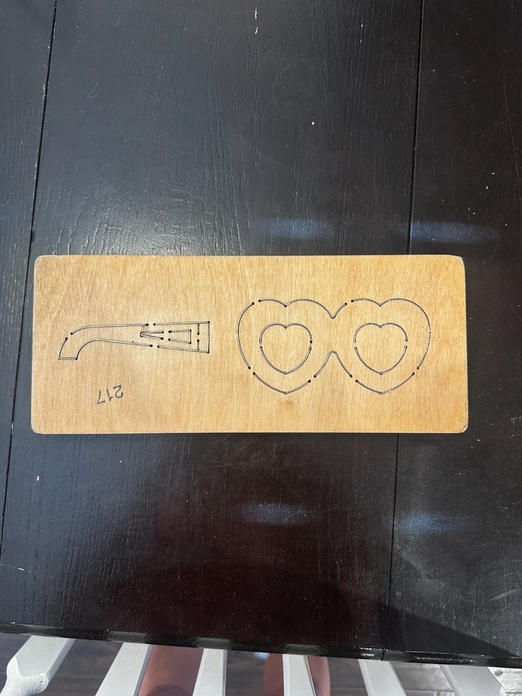 AccuCut Glasses Front Hearts Die G1379LC Valentine Costume Craft Classroom