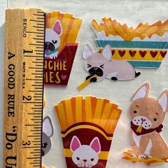Sticko Stickers FRENCHIE FRIES Scrapbooking EK Success 10 Pieces 52-01645