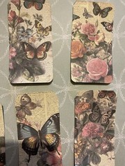 6JunkJournal Tags, Junk Journal Supplies, Scrapbooking, butterfly tags