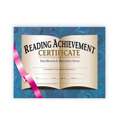 Reading Achievement Certificate, 11 x 8-1/2 inches, Paper, Pack of 30