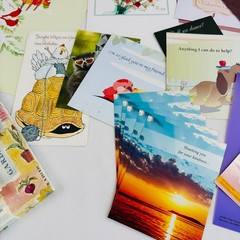 Mixed Lot of Stationary Stickers Cards Some Hallmark Misc Greetings