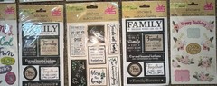 Lot of 39 Packages of Crafters Square Pop Up Stickers Scrapbooking Large Variety