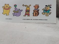 Vintage Current Inc CIRCUS ANIMALS 1992 Sticker Sheet Seal Bear Tiger Monkey Dog