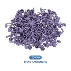 1000 PCS Paper Brass Fasteners Split Pins, Purple, 5 x 9 mm