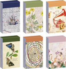6 Sets 300 Pcs Washi Stickers Set Vintage Aesthetic Sticker for Journaling Decor