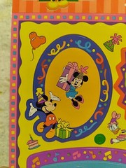 Vintage Sandylion Photo Scrapbook Stickers Mickey Mouse Minnie Happy Birthday
