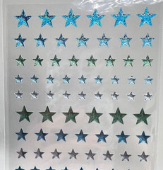 Blue Epoxy Glitter Star Dimensional Stickers Scrapbooking Cardmaking
