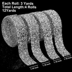 Rhinestone Ribbon Self-Adhesive Bling Stickers for DIY Crafts, Cars, Clothing –