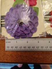 New 5 pkg Prima Marketing Large FELT Flower pink red purple gold green #10