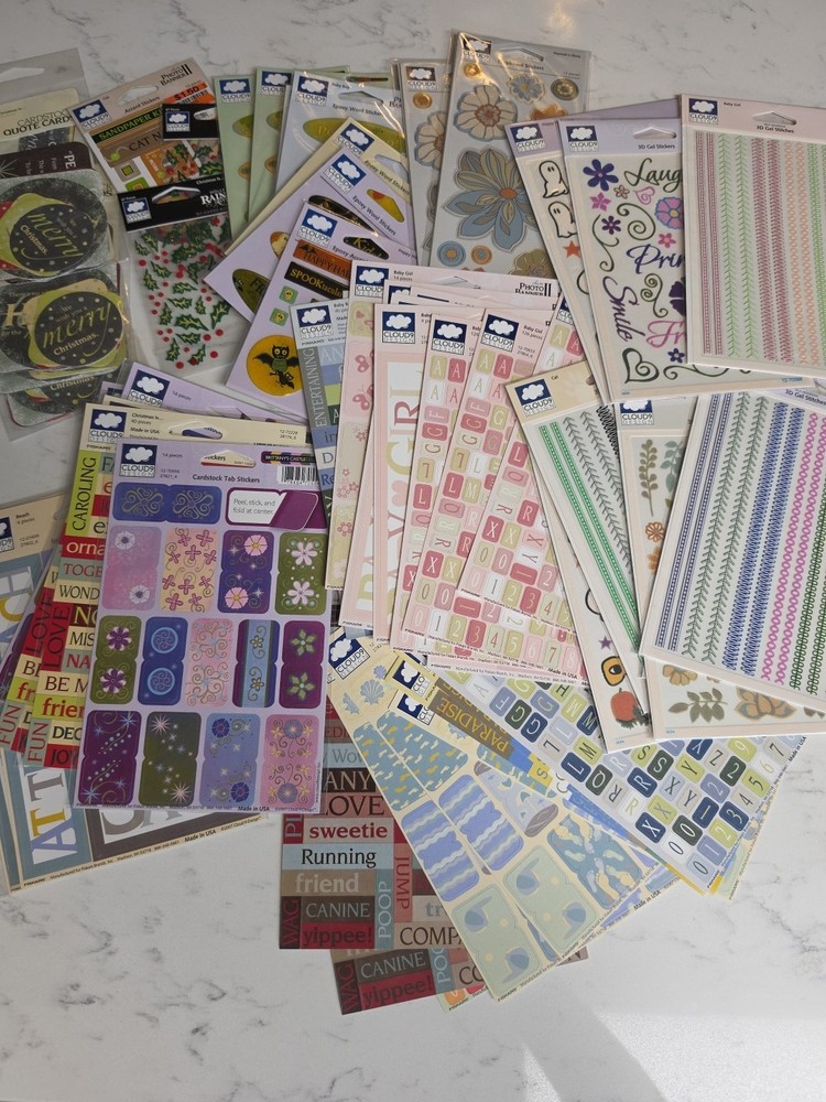 CLOUD 9 Design Scrapbooking Stickers Lot Of 57 NIP