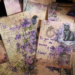 20Pcs Vintage Magic Witch Scrapbook Paper Junk Journal Album Crafts Collage Art