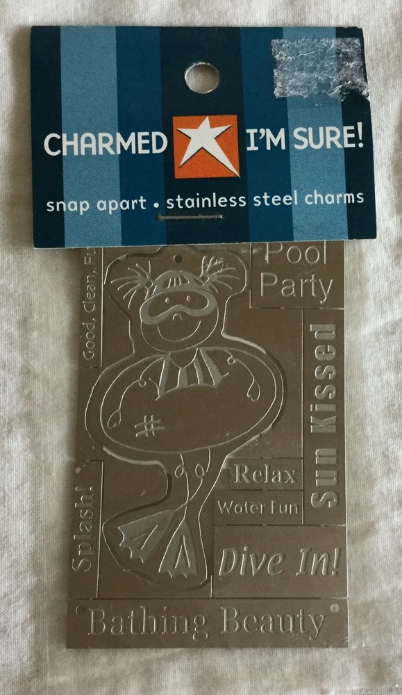 NEW Charmed I’m Sure! Snap Apart Stainless Steel Charms Acid Free Swimmer