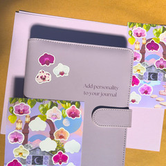 Phalaenopsis Orchid Sticker Sheet Rare Cute Flowers Vinyl Decals for Journal