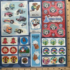 vintage 80s 90s + scratch & sniff Stickers Hallmark Trend Gordy Lot
