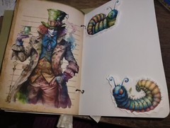 Alice In Wonderland Junk Journal Scrapbook USA Seller