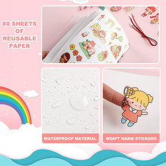 Reusable Sticker Book – 100 Sheet Sticker Collecting Album, plus Size