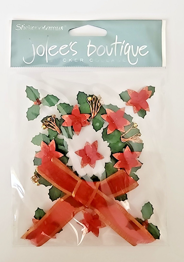 RETIRED Jolee’s Boutique 3D Embellishments – Christmas Holly Wreath – SPJB037
