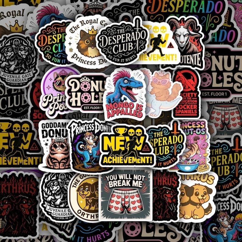 Dungeon Crawler Carl RANDOM Stickers Princess Donut New Achievement Vinyl Decals