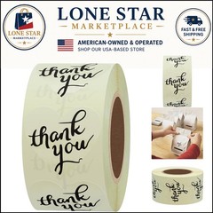 Heart-Shaped Clear Thank You Stickers | 1.5 Inch | 500 Labels on Roll