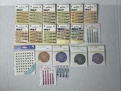 Self-Adhesive Rhinestones Lot Green Purple Silver Blue Amber Black Gold Orange