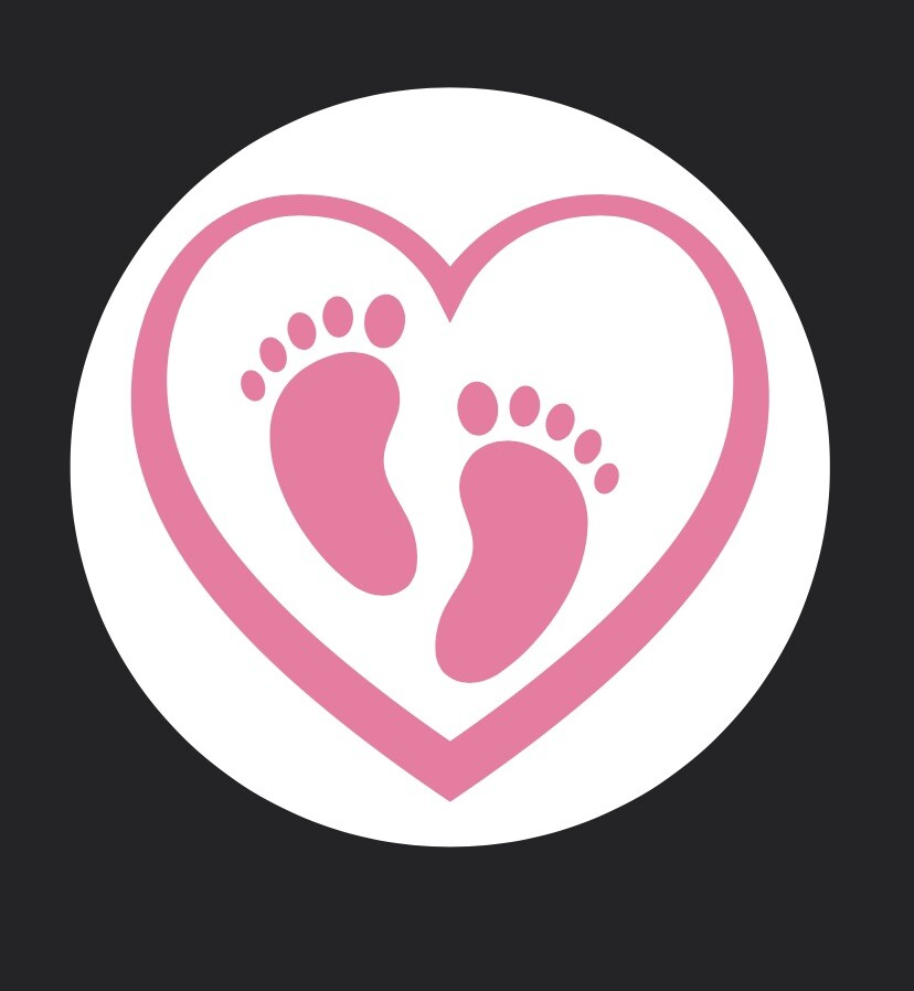 Pink Footprints Baby Shower ENVELOPE SEALS LABELS STICKERS 1.2″ ROUND Girl Boy