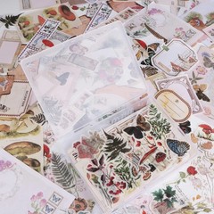 200Pcs Vintage Scrapbook Stickers, Aesthetic Junk Journal Stamping Supplies Kit,