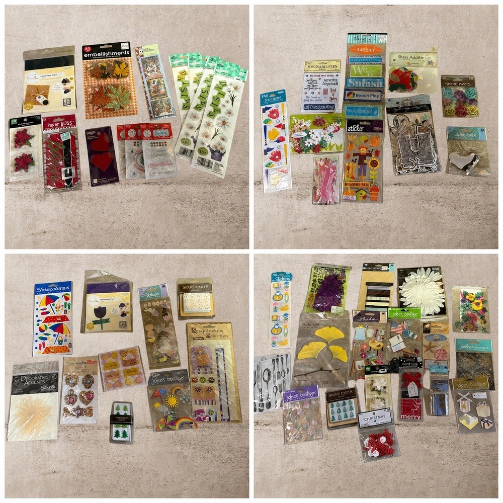 Lot Scrapbook Stickers Junk Journal Embellishments Jolees Boutique Sticko Mixed