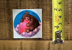 Vintage 1983 Aardvark Inc Boxed-In Bear On Cloud Sticker