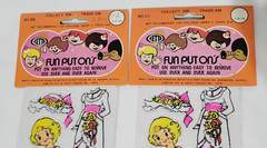 2 Vintage Stick on Doll 1970’s Bella Fun Put Ons Sealed NOS New Girl Lot Plastic